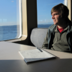 dja on the WA State Ferry, Salish Sea, 2014